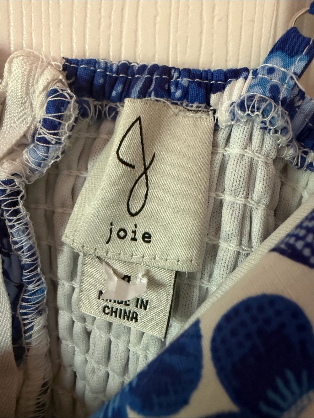 Joie White and Blue Floral Mini Sundress - Picture 8 of 9